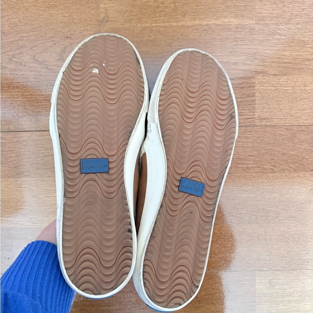 Keds Tan Sherpa Suede Slip-On Sneakers - Picture 10 of 12